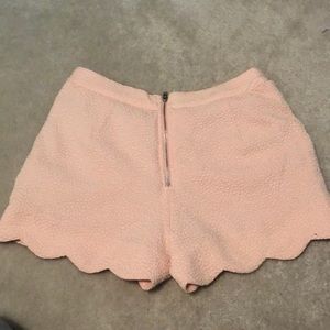 Pink scalloped shorts